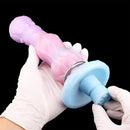 8.11in Inflatable Silicone Soft Dildo Squeeze Water Female Male Sex Toy