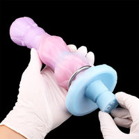 8.11in Inflatable Silicone Soft Dildo Squeeze Water Female Male Sex Toy