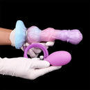 8.11in Inflatable Silicone Soft Dildo Squeeze Water Female Male Sex Toy