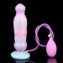 8.11in Inflatable Silicone Soft Dildo Squeeze Water Female Male Sex Toy