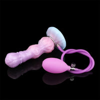 8.11in Inflatable Silicone Soft Dildo Squeeze Water Female Male Sex Toy
