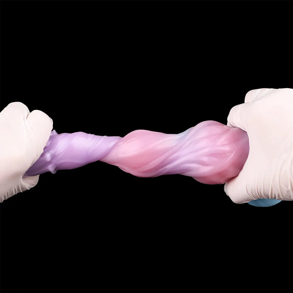 8.11in Inflatable Silicone Soft Dildo Squeeze Water Female Male Sex Toy