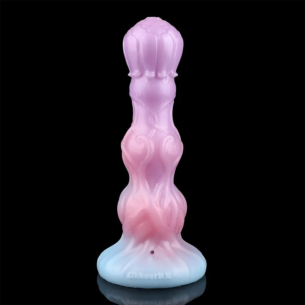 8.11in Inflatable Silicone Soft Dildo Squeeze Water Female Male Sex Toy