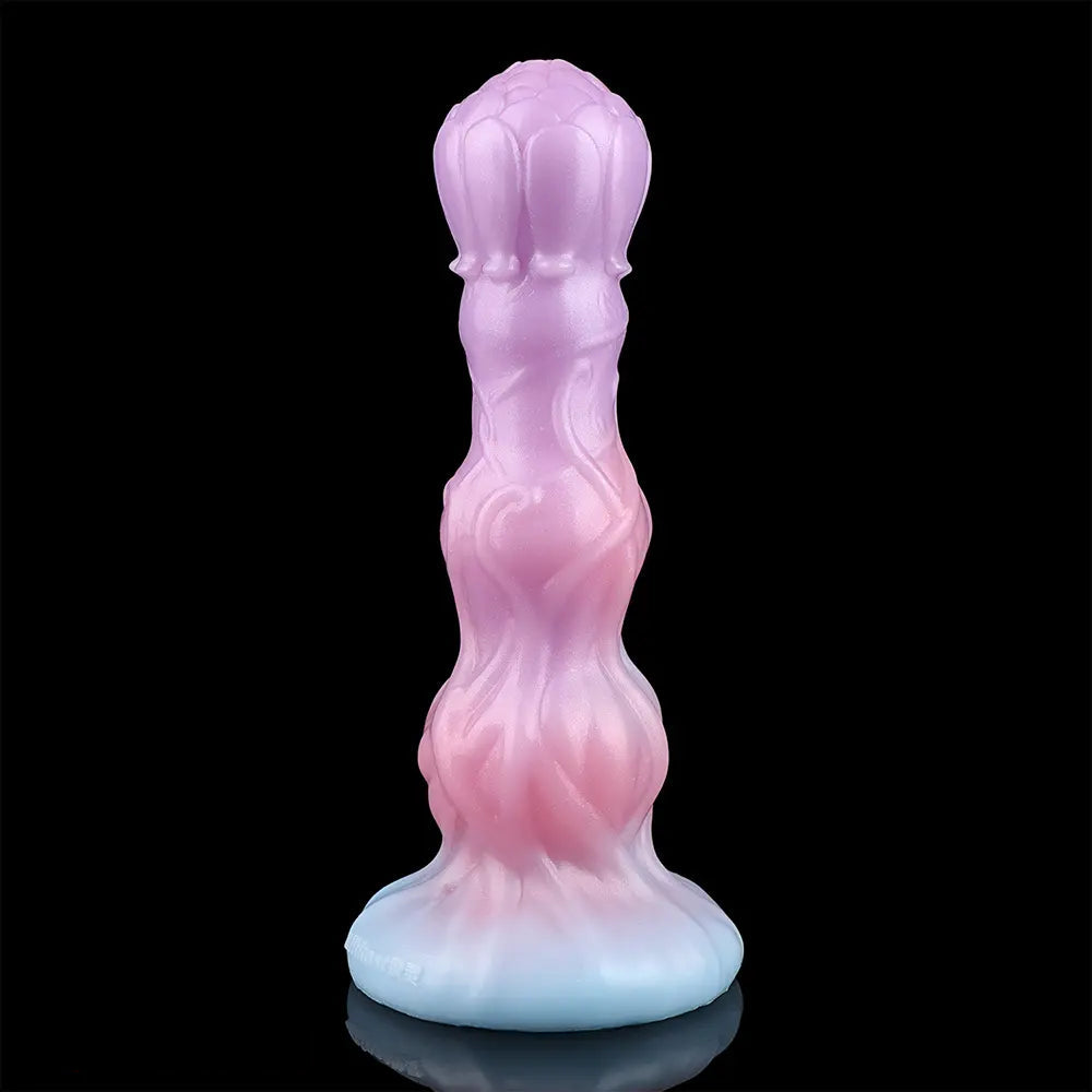 8.11in Inflatable Silicone Soft Dildo Squeeze Water Female Male Sex Toy