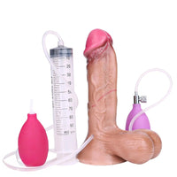 8.11in Inflatable Squirting Soft Silicone Dildo For Man Woman Anal Sex Toy