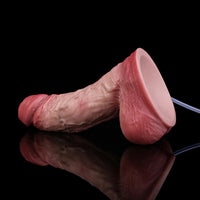 8.11in Liquid Silicone Uncut Double Layer Realistic Cumming Dildo Sex Toy