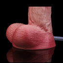 8.11in Liquid Silicone Uncut Double Layer Realistic Cumming Dildo Sex Toy