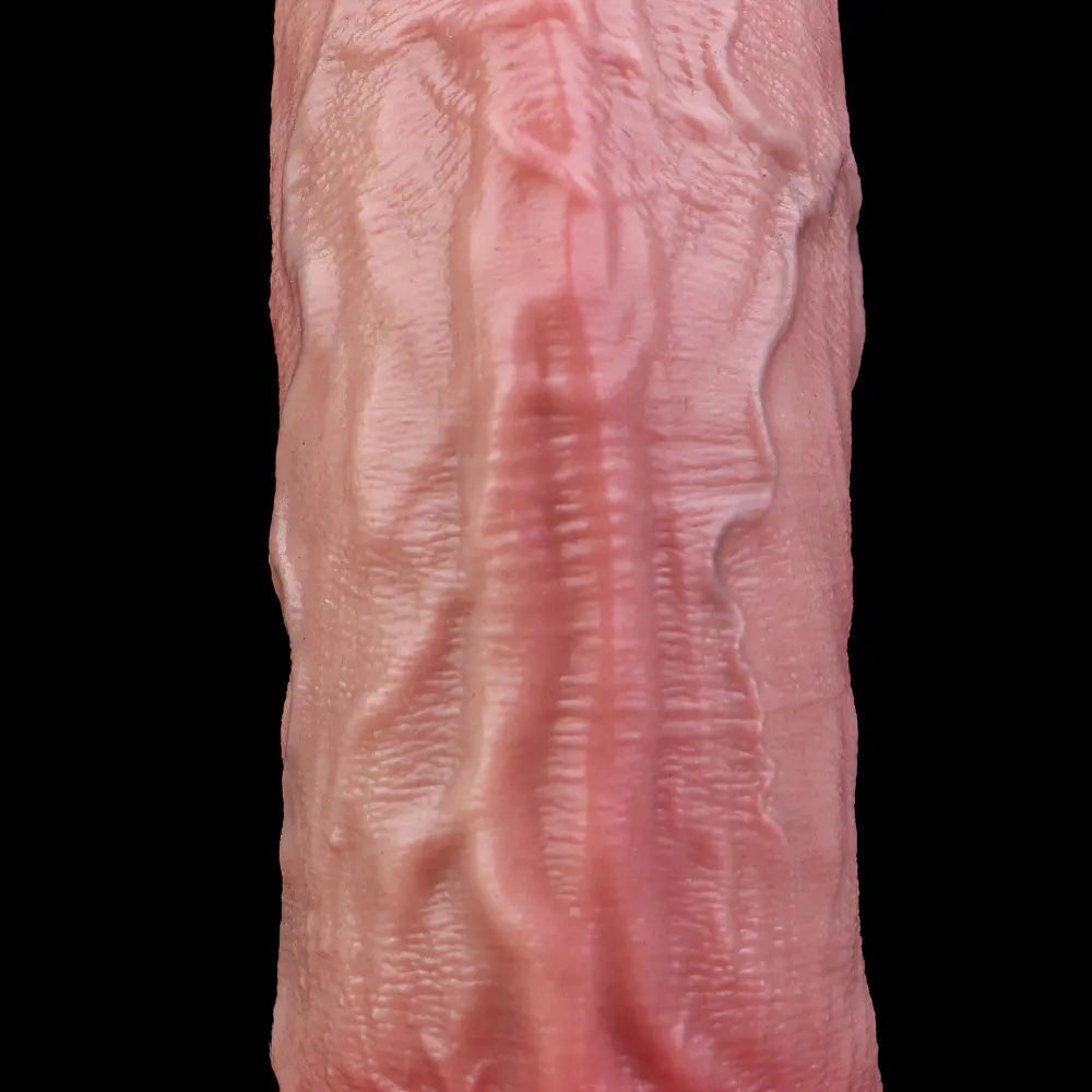 8.11in Liquid Silicone Uncut Double Layer Realistic Cumming Dildo Sex Toy