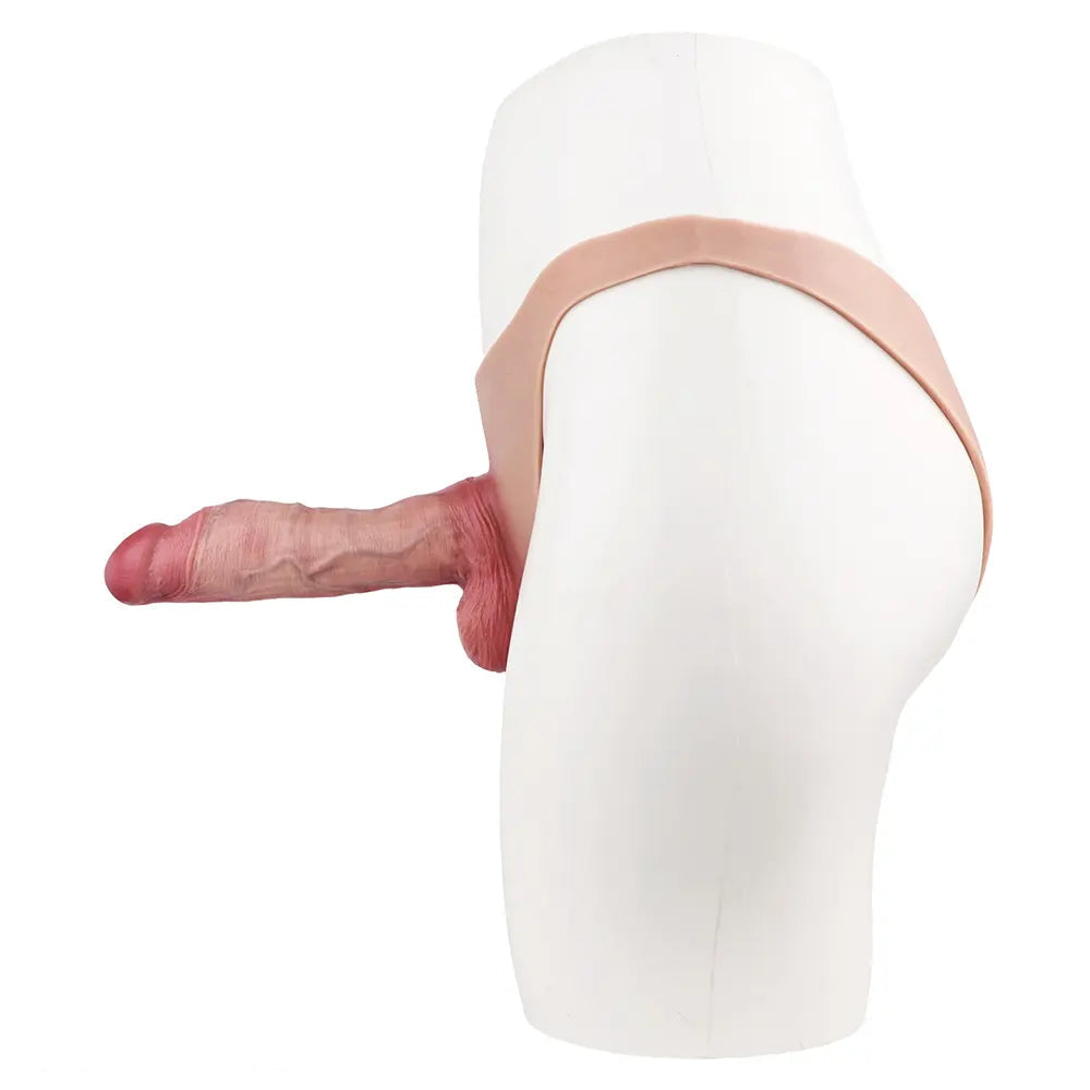 8.11in Realistic Feeling Skin Hollow Sleeve Cock Strap on Dildo Cock Toy