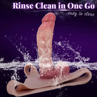 8.11in Realistic Feeling Skin Hollow Sleeve Cock Strap on Dildo Cock Toy