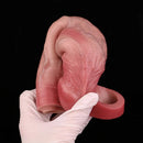8.11in Realistic Penis Silicone Soft Dildo Vibrating Sleeve Extender Intimacy Game