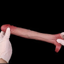 8.11in Realistic Penis Silicone Soft Dildo Vibrating Sleeve Extender Intimacy Game