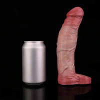 8.11in Realistic Penis Silicone Soft Dildo Vibrating Sleeve Extender Intimacy Game