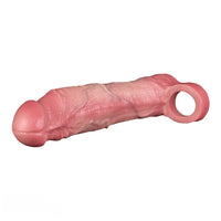 8.11in Realistic Penis Silicone Soft Dildo Vibrating Sleeve Extender Intimacy Game