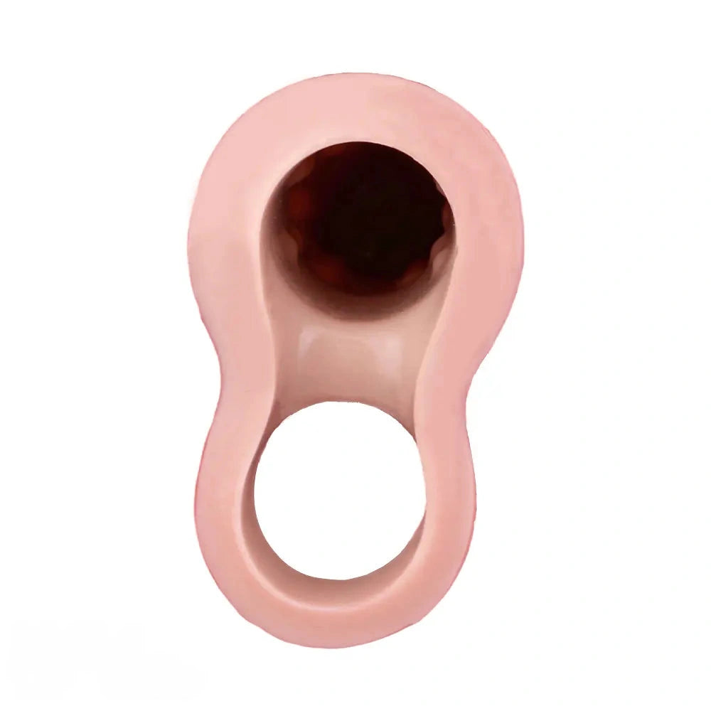8.11in Realistic Penis Silicone Soft Dildo Vibrating Sleeve Extender Intimacy Game