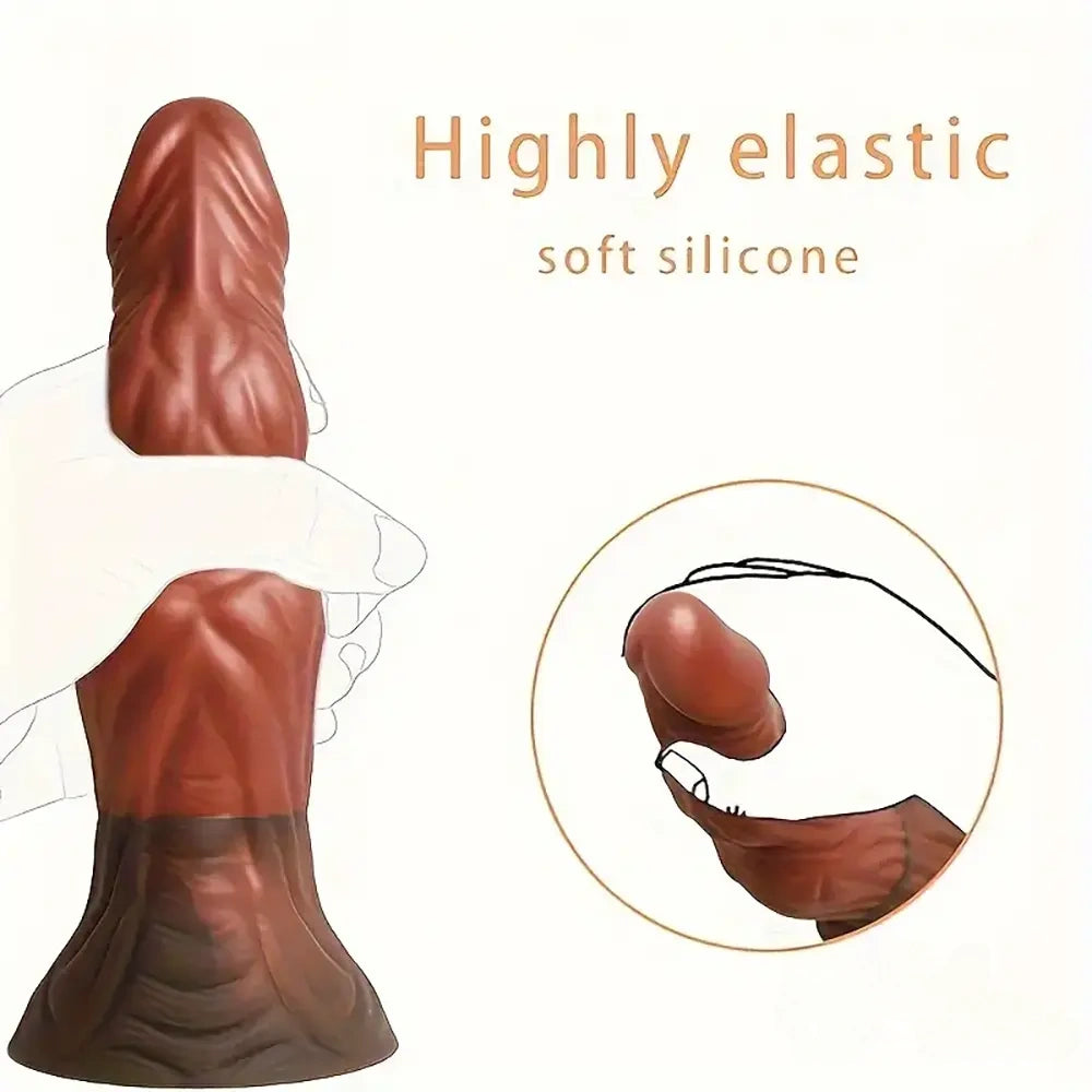 8.11in Soft Real Big Silicone Monster G Spot Dildo For Hands Free Play