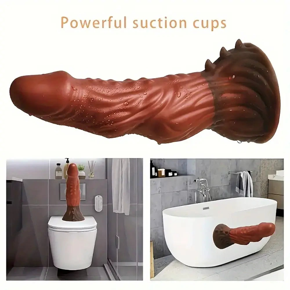 8.11in Soft Real Big Silicone Monster G Spot Dildo For Hands Free Play