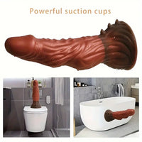 8.11in Soft Real Big Silicone Monster G Spot Dildo For Hands Free Play