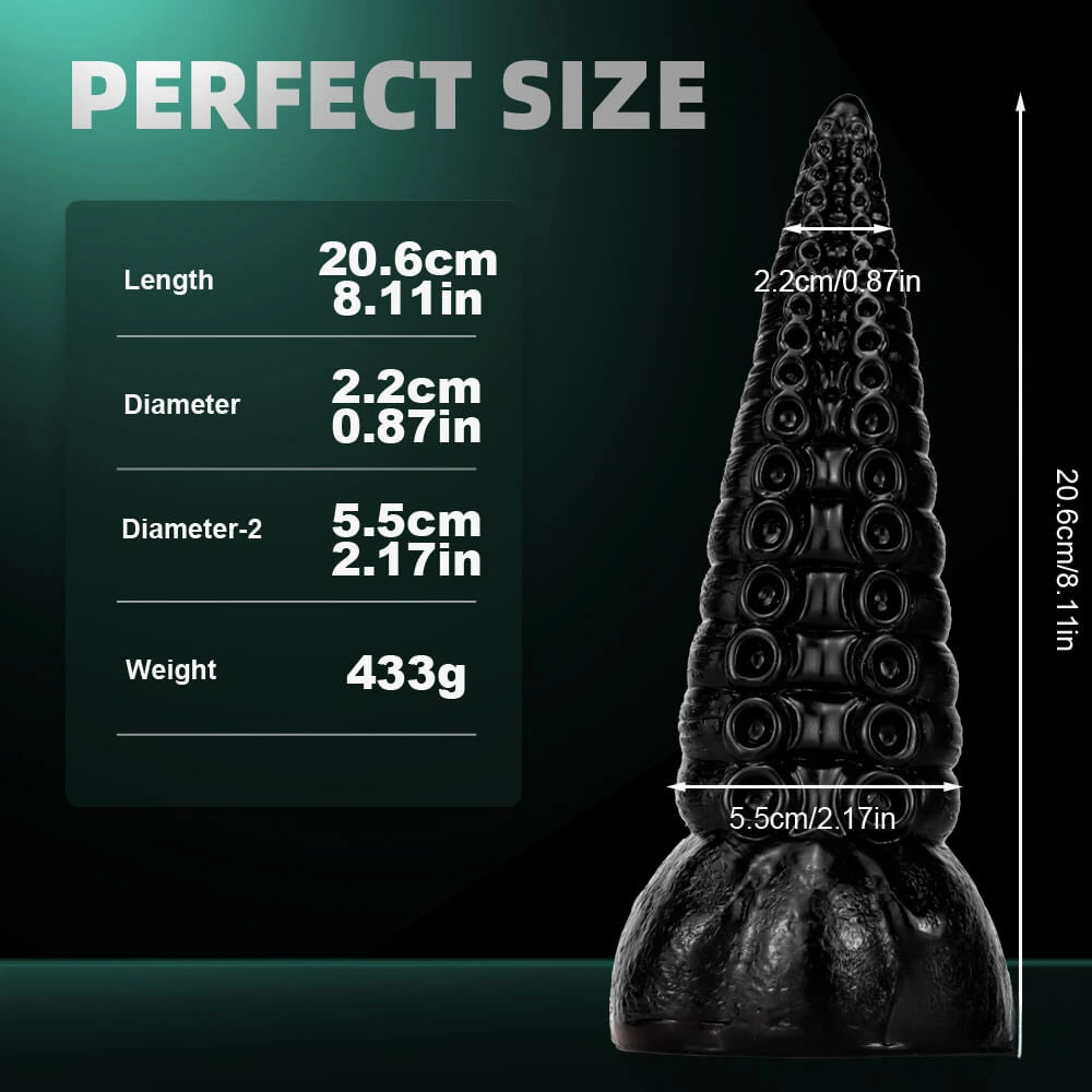 8.11in Weird Octopus Tentacle Penis Soft Dildo For Women Toy