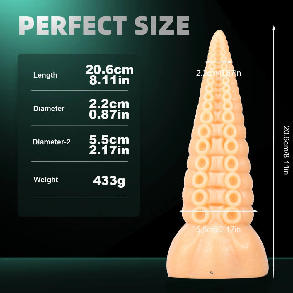 8.11in Weird Octopus Tentacle Penis Soft Dildo For Women Toy