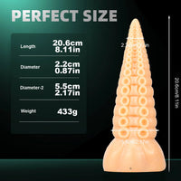 8.11in Weird Octopus Tentacle Penis Soft Dildo For Women Toy