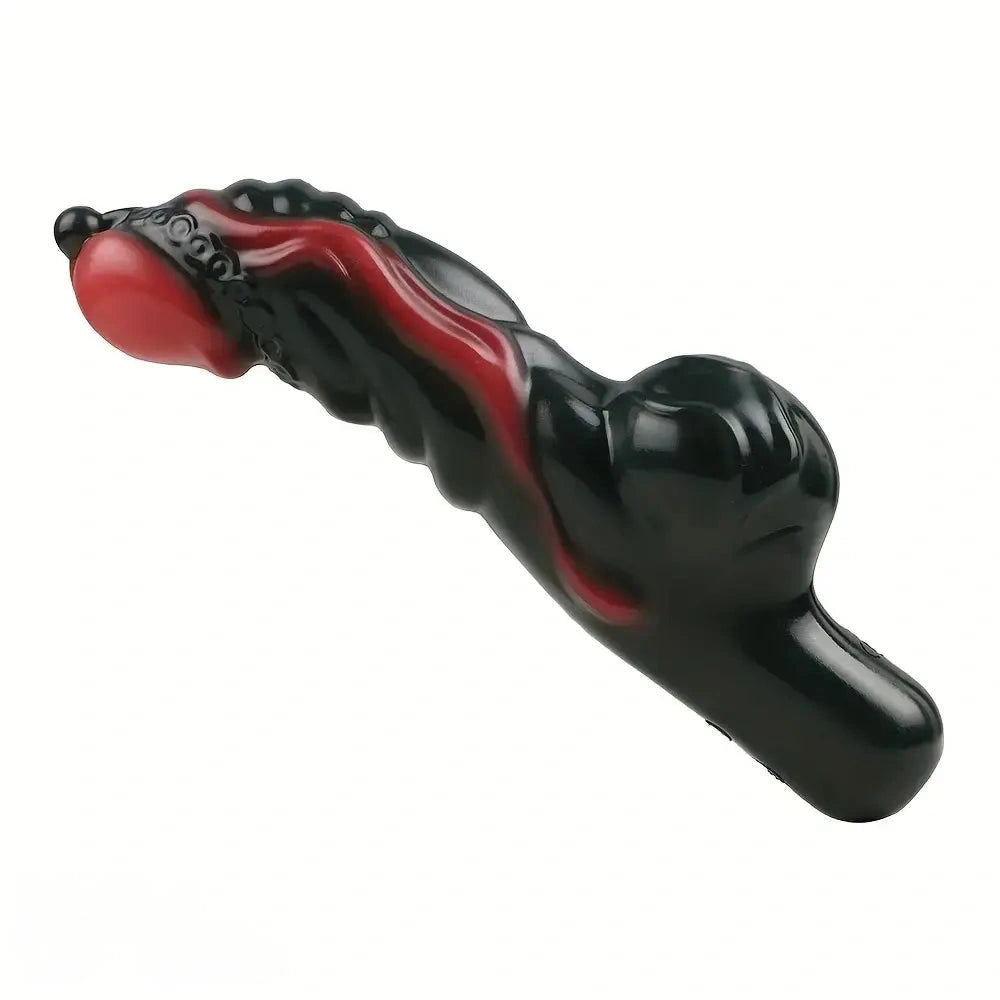 8.11in Weird Penis Three Colors Liquid Silicone Postpartum Handle Dildo