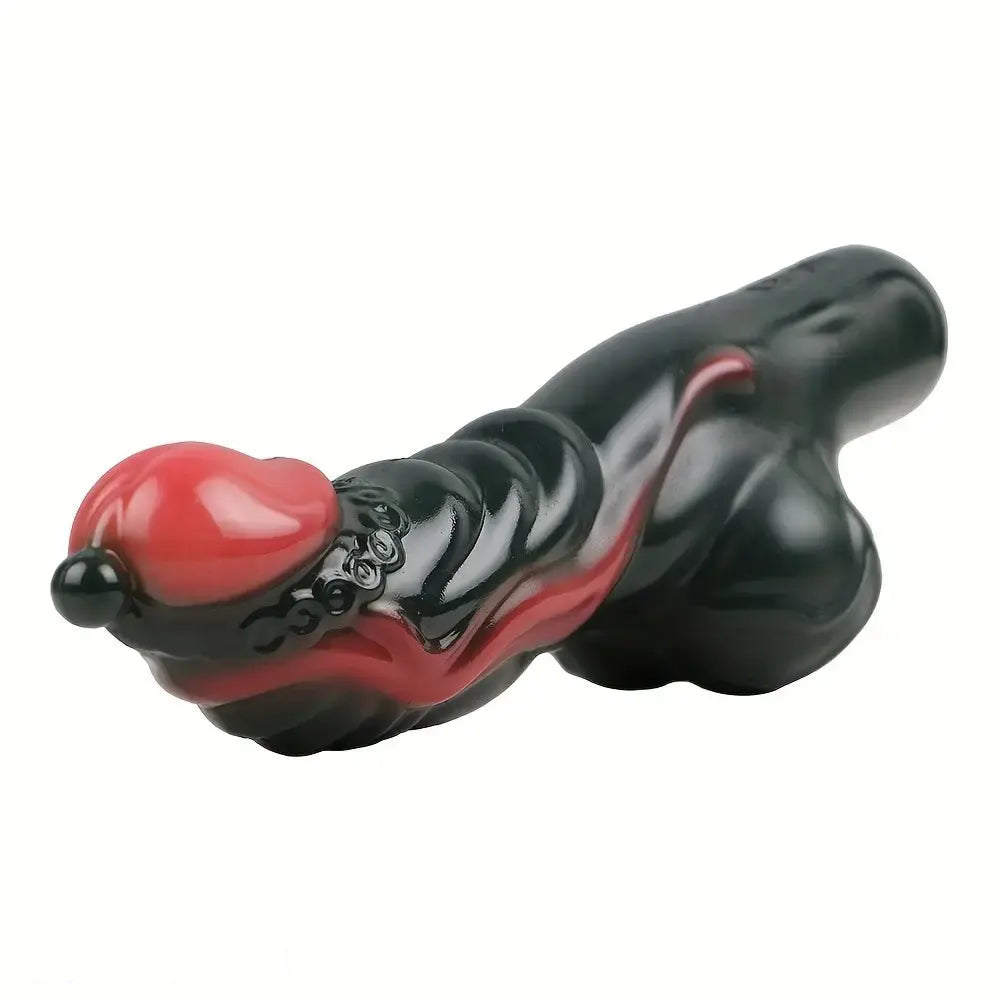 8.11in Weird Penis Three Colors Liquid Silicone Postpartum Handle Dildo