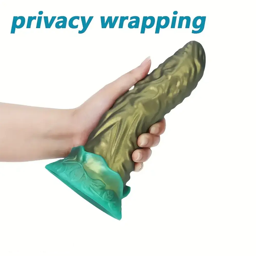 8.14in 9.37in Skin-Feel Big Cock Silicone Soft Fantasy Monster Dildo