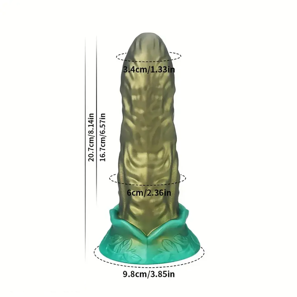 8.14in 9.37in Skin-Feel Big Cock Silicone Soft Fantasy Monster Dildo