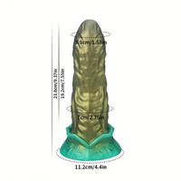 8.14in 9.37in Skin-Feel Big Cock Silicone Soft Fantasy Monster Dildo