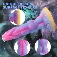 8.14in Flexible Silicone Soft Big Dildo Luminous Monster Sex Toy