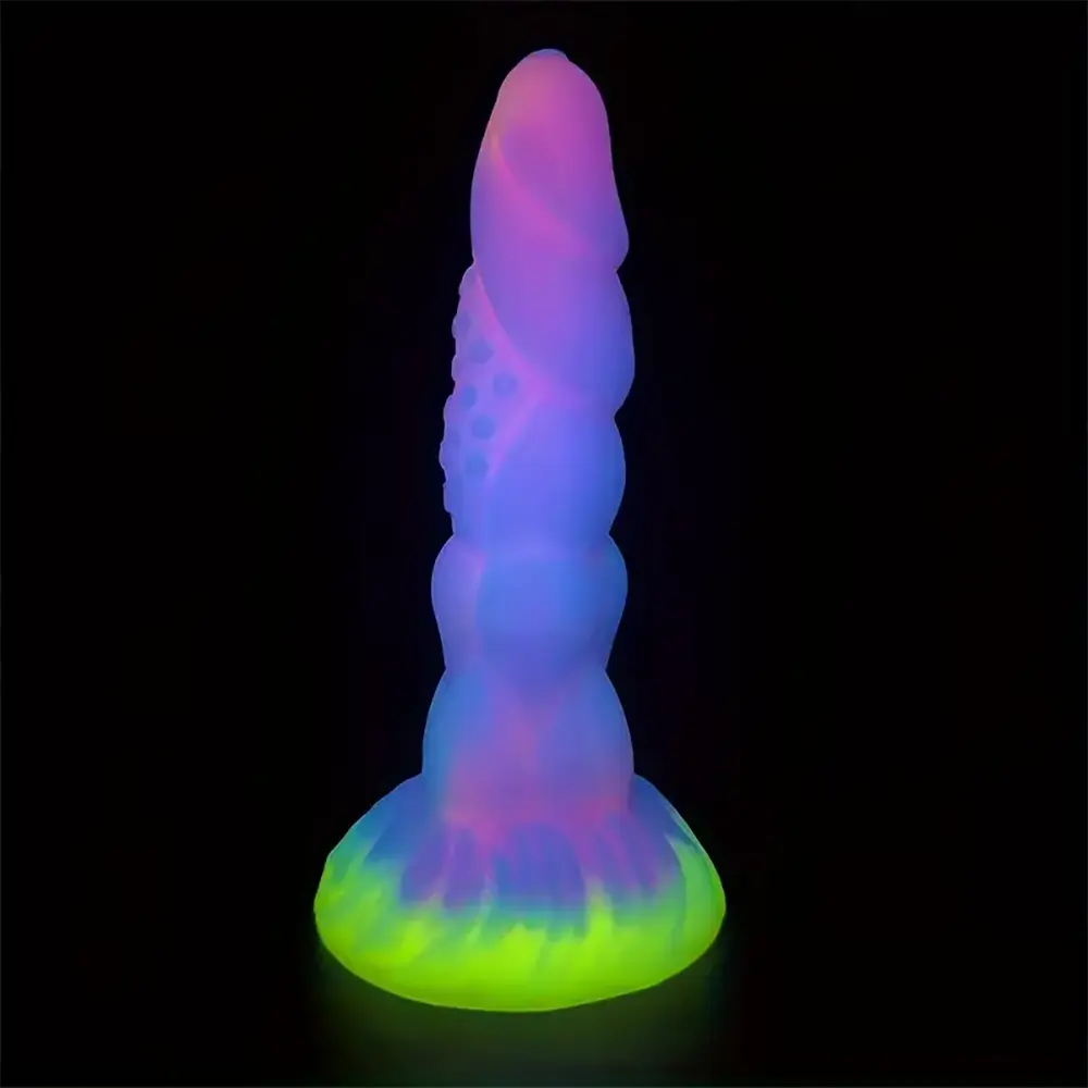 8.14in Flexible Silicone Soft Big Dildo Luminous Monster Sex Toy