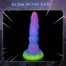 8.14in Flexible Silicone Soft Big Dildo Luminous Monster Sex Toy