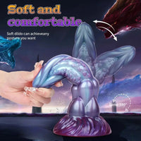 8.14in Liquid Silicone Space Bug Anal Plug Women Men Anal Trainer Dildo