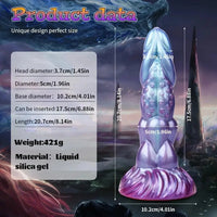 8.14in Liquid Silicone Space Bug Anal Plug Women Men Anal Trainer Dildo
