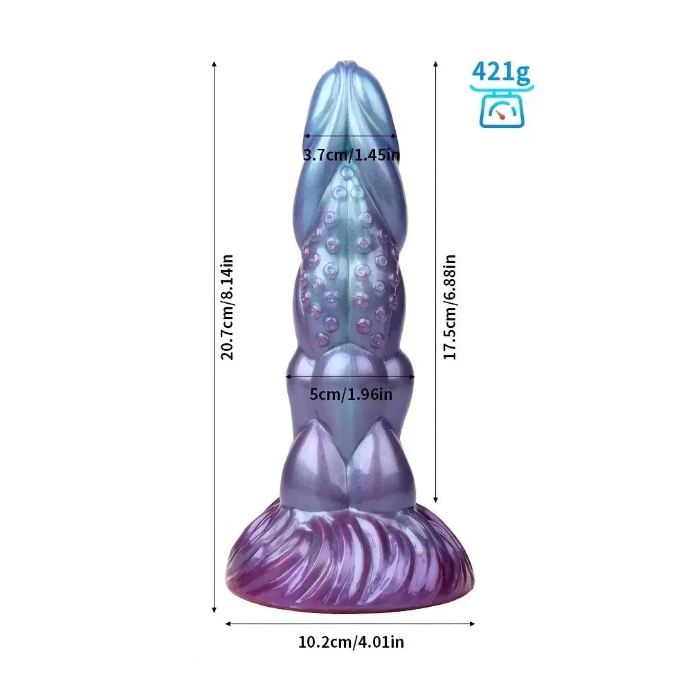 8.14in Liquid Silicone Space Bug Anal Plug Women Men Anal Trainer Dildo