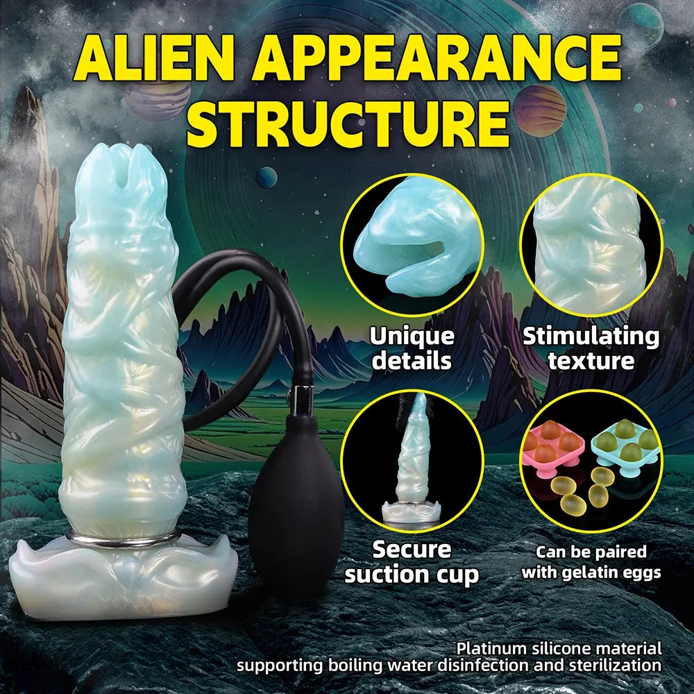 8.14in Ovipositor Egg Laying Inflatable Dildo For Sensitivity Performance