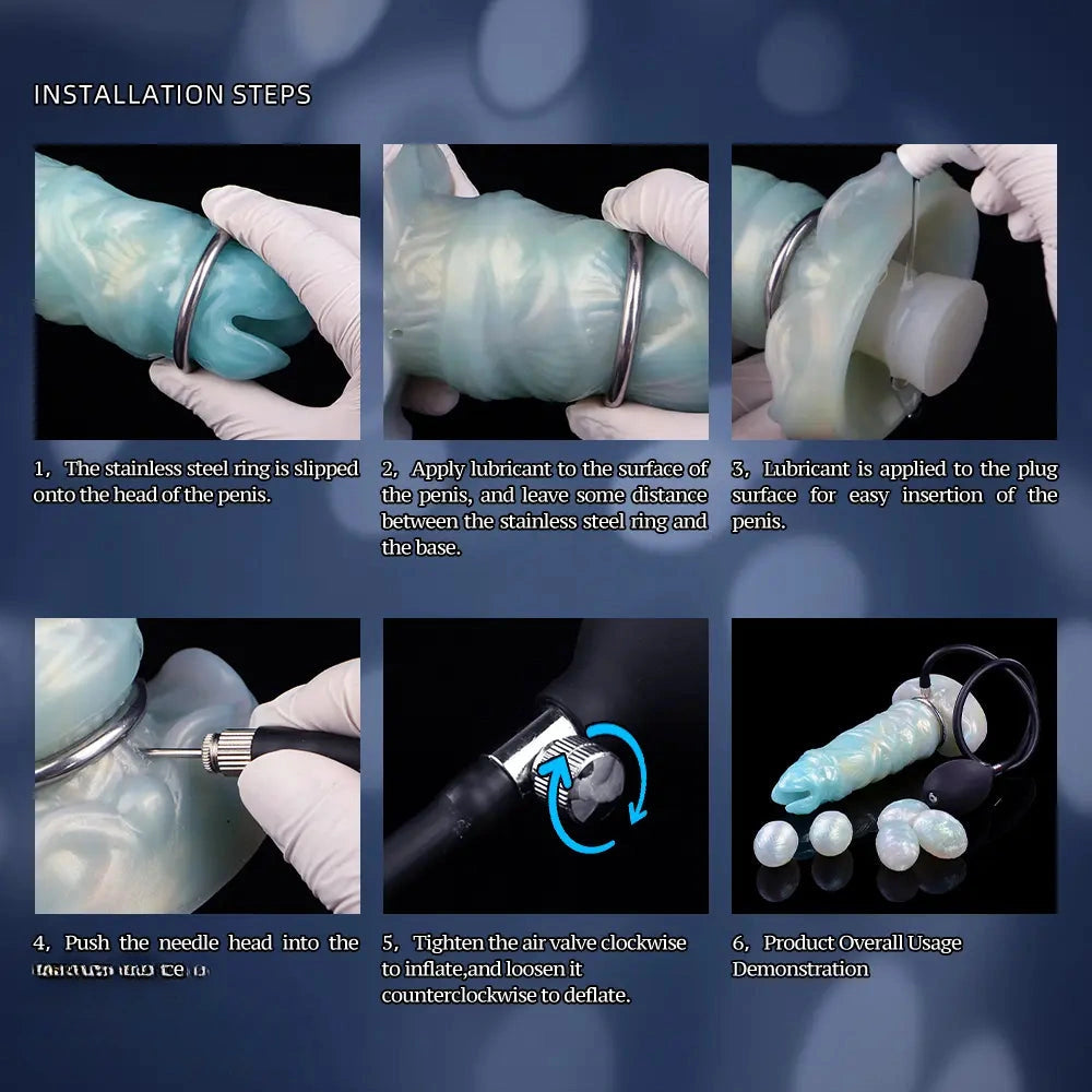 8.14in Ovipositor Egg Laying Inflatable Dildo For Sensitivity Performance