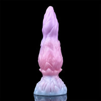 8.14in Squeeze Inflatable Alien Penis Big Fantasy Silicone Dildo For Women