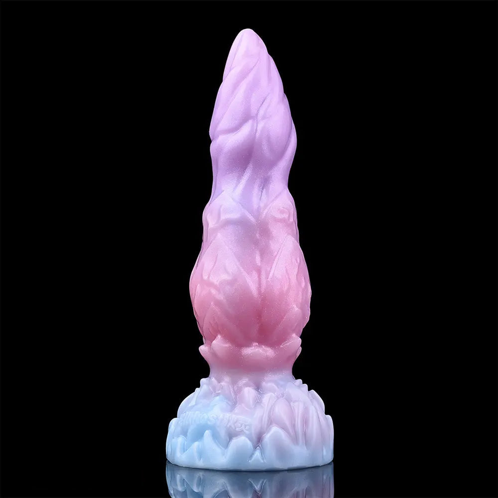 8.14in Squeeze Inflatable Alien Penis Big Fantasy Silicone Dildo For Women