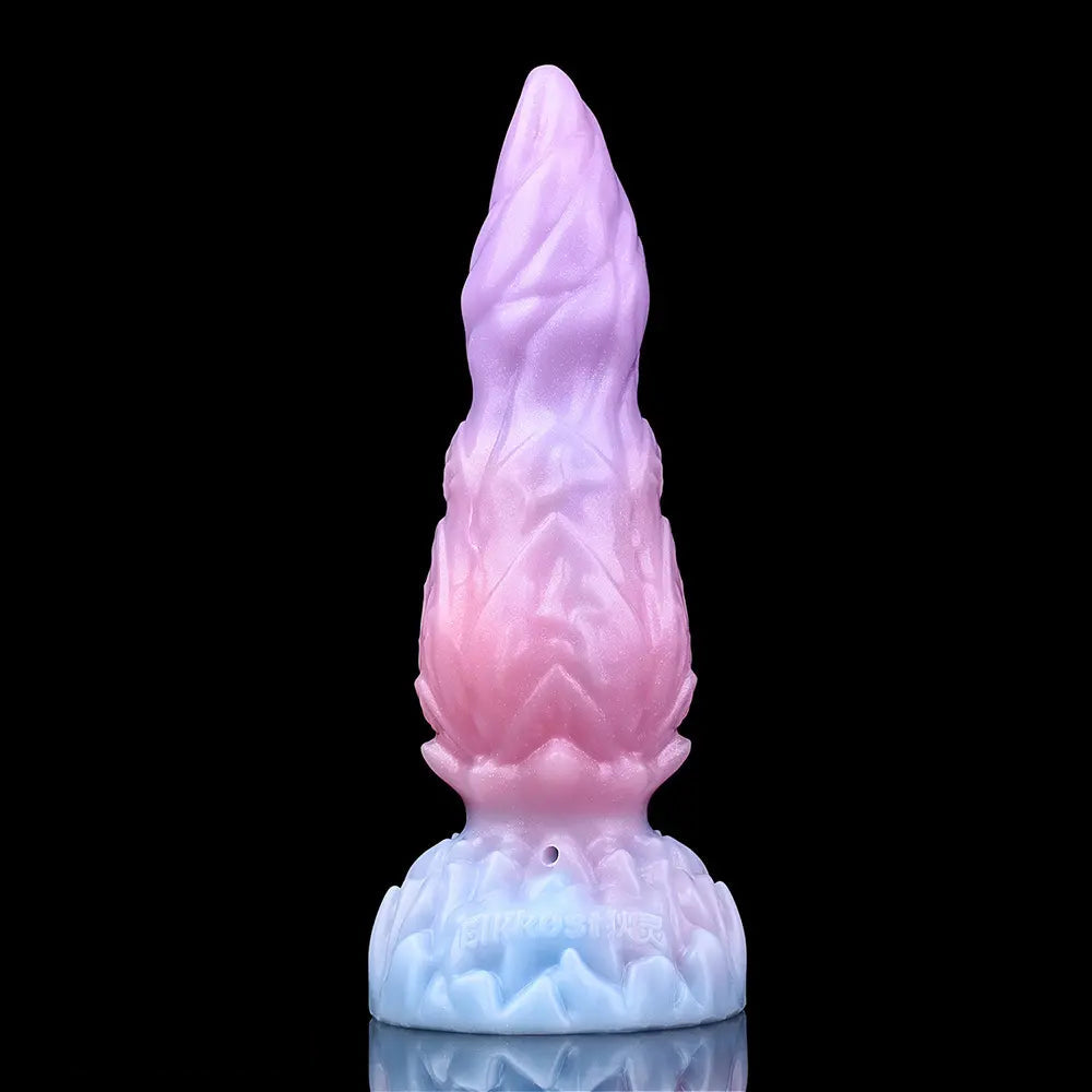 8.14in Squeeze Inflatable Alien Penis Big Fantasy Silicone Dildo For Women