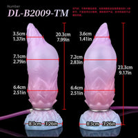 8.14in Squeeze Inflatable Alien Penis Big Fantasy Silicone Dildo For Women