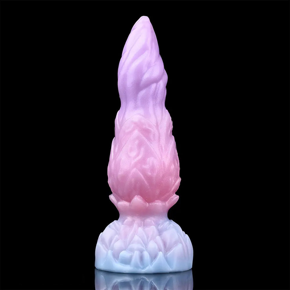 8.14in Squeeze Inflatable Alien Penis Big Fantasy Silicone Dildo For Women