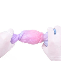 8.14in Squeeze Inflatable Alien Penis Big Fantasy Silicone Dildo For Women