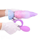 8.14in Squeeze Inflatable Alien Penis Big Fantasy Silicone Dildo For Women