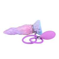 8.14in Squeeze Inflatable Alien Penis Big Fantasy Silicone Dildo For Women
