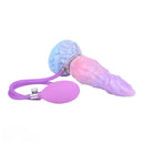 8.14in Squeeze Inflatable Alien Penis Big Fantasy Silicone Dildo For Women