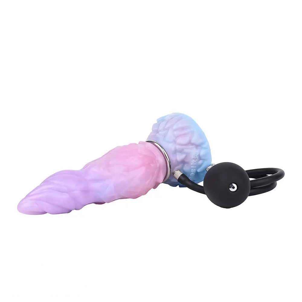 8.14in Squeeze Inflatable Alien Penis Big Fantasy Silicone Dildo For Women