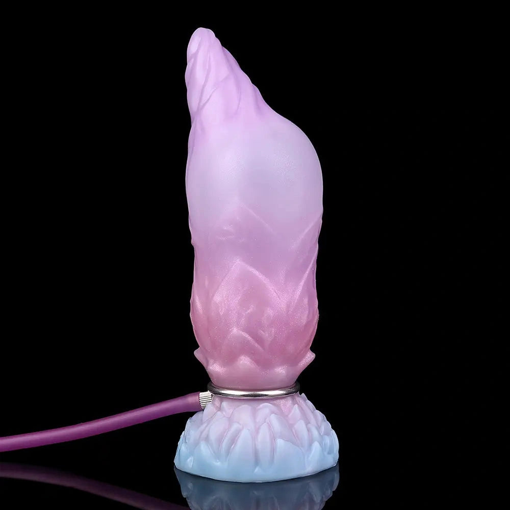 8.14in Squeeze Inflatable Alien Penis Big Fantasy Silicone Dildo For Women