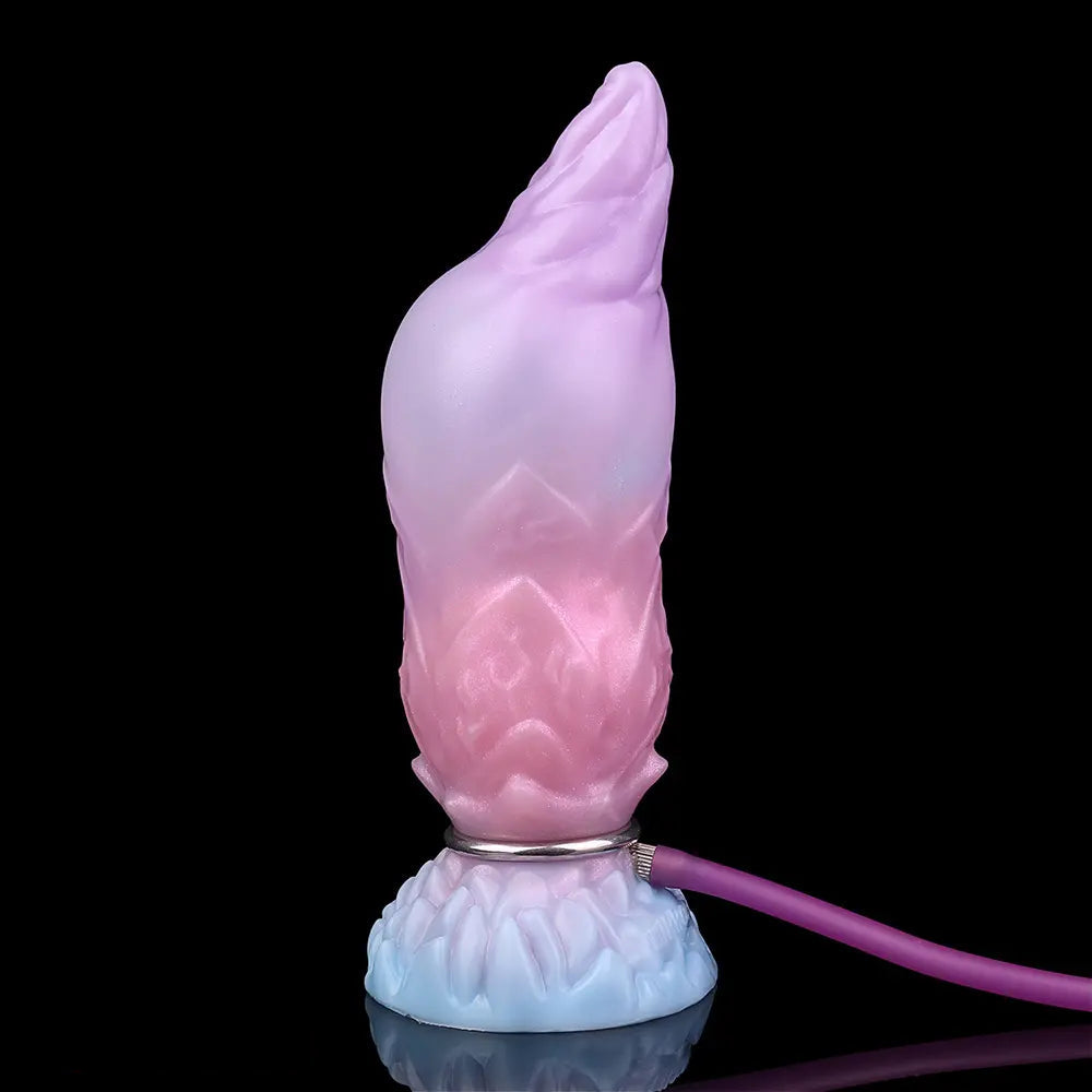 8.14in Squeeze Inflatable Alien Penis Big Fantasy Silicone Dildo For Women